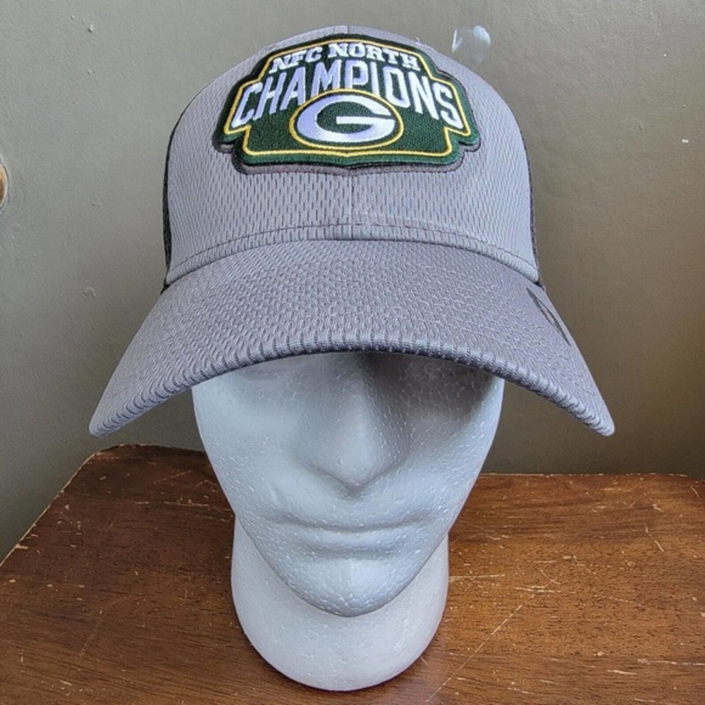 NFC North Champions New Era 9Forty‎ Green Bay Packers Ball Cap Hat Trucker Gray